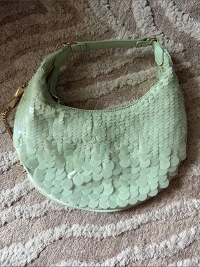 INC International Concepts Mint Sequin Shoulder Bag
